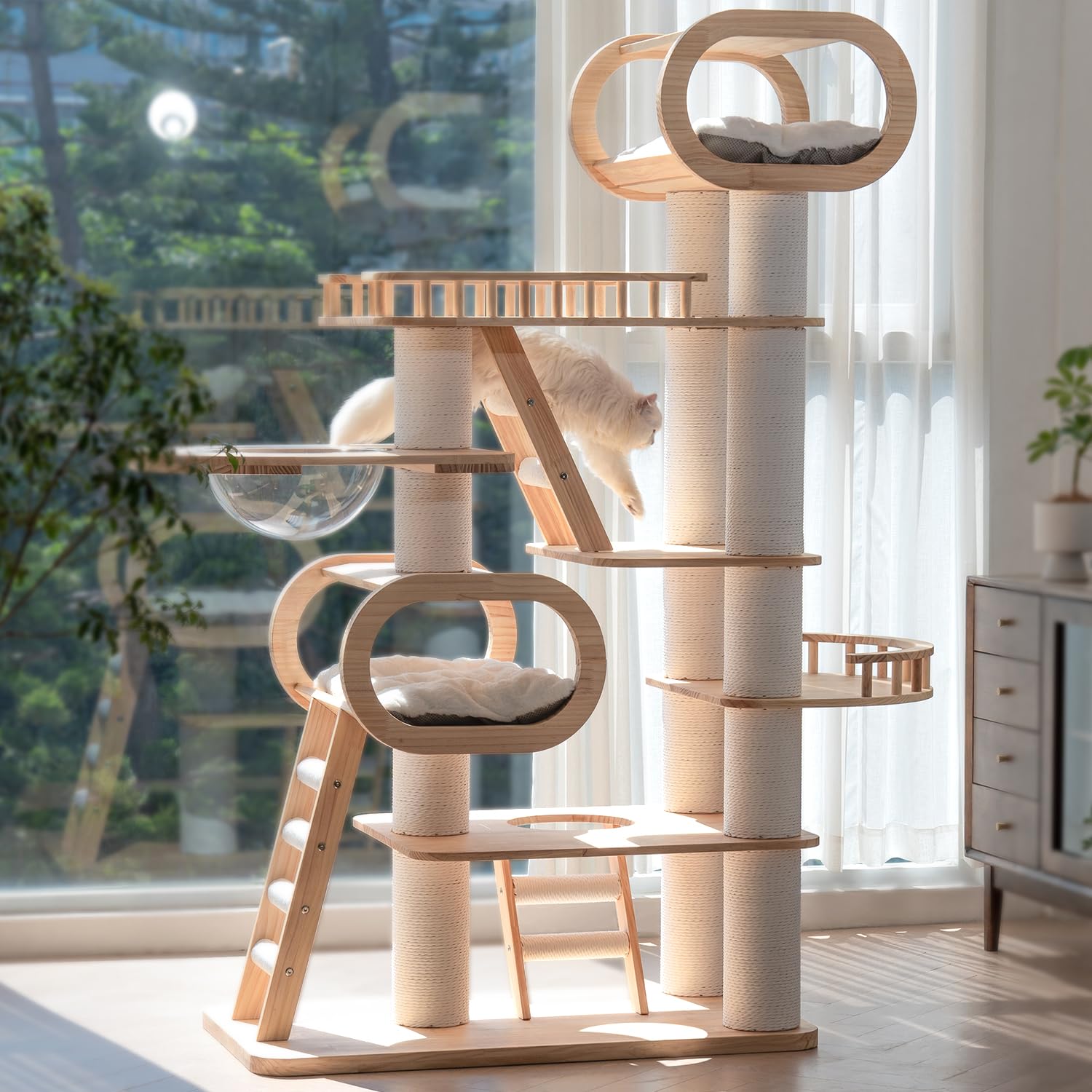 ◆Cat◆ Amazon.com : KZLAA 76.8'' Modern Cat Tree for Indoor Cats